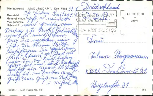 Postkaart Den Haag Den Haag Miniatuurstad MADURODAM 1962