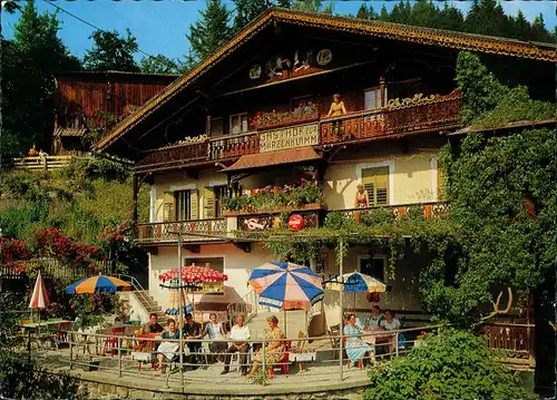 Stumm (Tirol) Gasthof-Pension Märzenklamm Außenbereich Personen Terrasse 1970