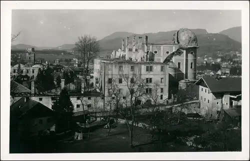 Ansichtskarte Hallein zerstörte Fabrik - Stadt 1946