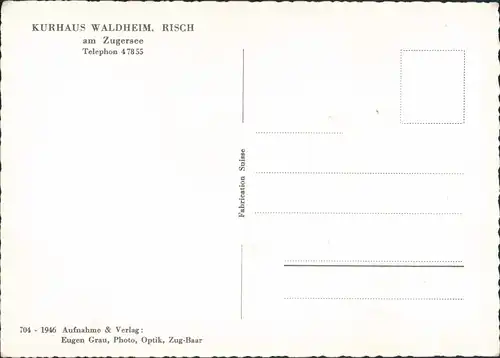 Ansichtskarte Risch ZG Kurhaus Waldheim 1939