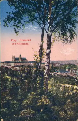 Burgstadt-Prag Hradschin/Hradčany  Hradschin Hradčany Partie Kleinseite 1923