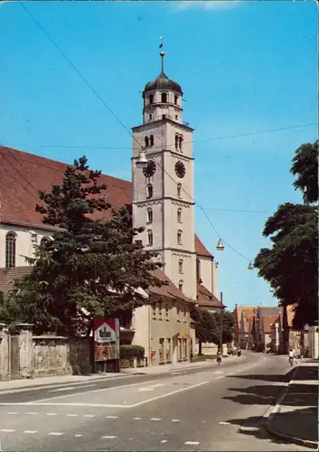 Ansichtskarte Lauingen (Donau) Straßenpartie 1978