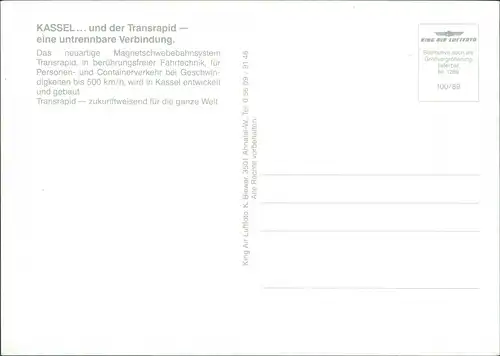 Ansichtskarte Kassel Cassel Transrapid - Straßen 1993