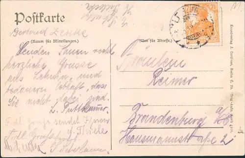 Ansichtskarte Lehnin-Kloster Lehnin Straßenpartie 1913