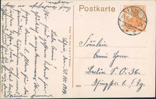 Ansichtskarte Lehnin-Kloster Lehnin Markt und Markgrafenstraße 1917