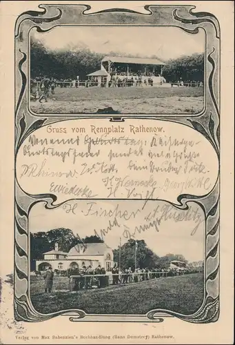 Ansichtskarte Rathenow 2 Bild: Rennplatz 1908