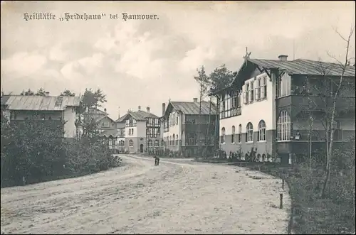 Ansichtskarte Stöcken-Hannover Heilstätte Heidehaus - Straßenpartie 1913