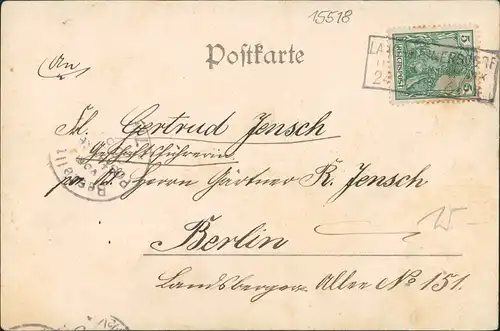 Postcard Buckow Buków (Sulechów) Landpost Postamt Gasthof 1900