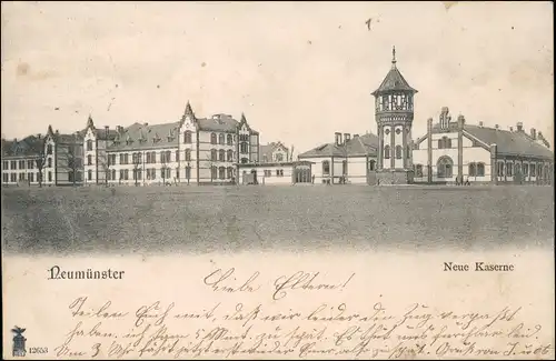 Ansichtskarte Neumünster Neue kaserne 1912