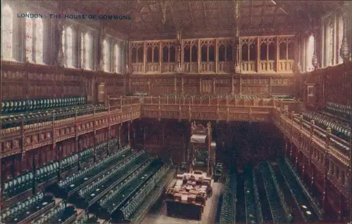 Postcard London The House of Commons Inside View 1910