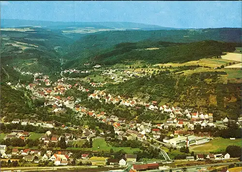 Fischbach (Nahe) Luftbild Überflugkarte Ort a.d. Edelsteinstraße 1980