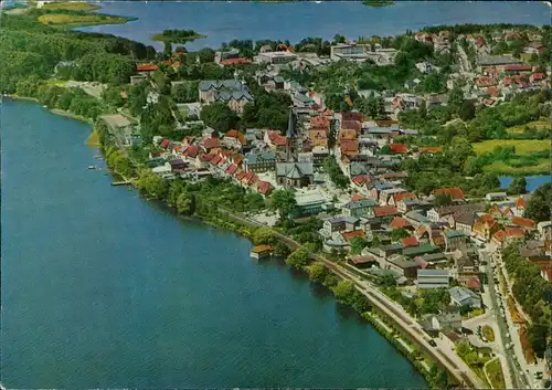 Ansichtskarte Plön Luftbild Überflugkarte Luftaufnahme 1970