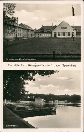 Ansichtskarte Rehagen-Am Mellensee 2 Bild Kasernen Lager Sperenberg 1934
