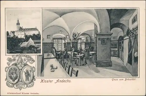 Ansichtskarte Andechs Kloster, Bräustübl 1907