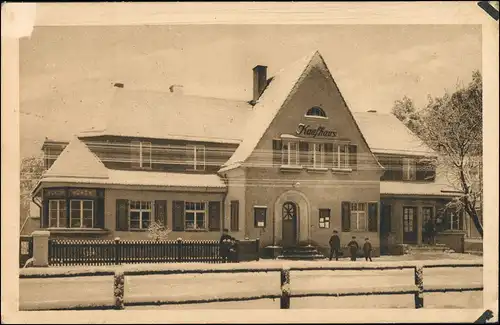 Ansichtskarte Zschornewitz Kolonie - Gasthaus im Winter 1918