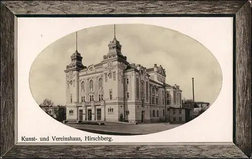 Hirschberg (Schlesien) Jelenia Góra Kunst- und Vereinshaus 1912 Passepartout