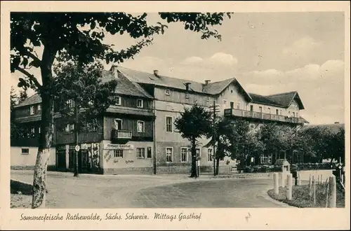 Ansichtskarte Rathewalde Mittags Gasthof 1936