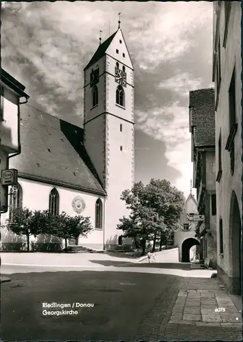 Riedlingen Strassen Partie a.d. Georgskirche, Kirche, Church 1960