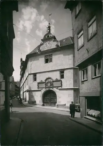 Tübingen Echtfoto Foto Katholisches Konvikt Personen auf Strasse 1960