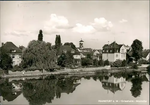 Ansichtskarte Griesheim Stadtteilansicht Main Mainufer in Griesheim 1975