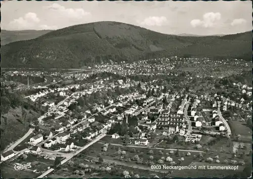 Neckargemünd Panorama Luftaufnahme Gesamtansicht vom Flugzeug aus 1972/1967