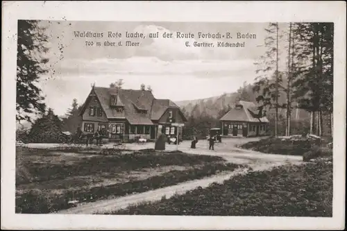 Ansichtskarte Forbach (Baden) Waldhaus Rote Lache 1924