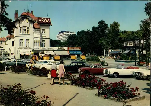 Ansichtskarte Timmendorfer Strand Timmendorfer Platz Mercedes Cabrio 1973