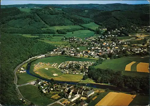 Roßbach (Wied) farbige Luftaufnahme, Lufbild AK, Aerial View 1971