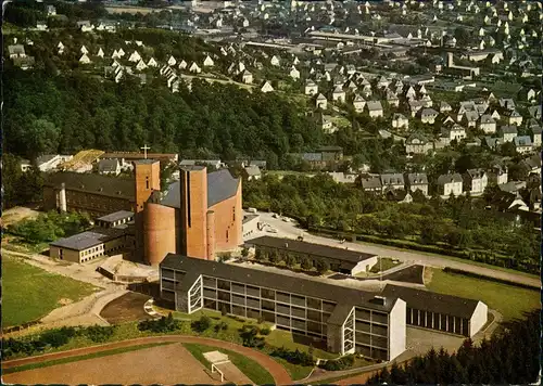Meschede Benediktinerabtei Königsmünster Sauerland Luftaufnahme 1964