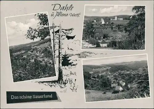 Dahle-Altena Panorama Ansichten Dahle Westfalen Sauerland Mehrbild-AK 1965