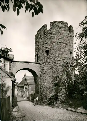 Kirchheimbolanden Personen, Kopfsteinpflaster-Strasse, Roter Turm Partie 1970