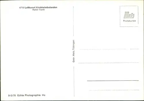 Kirchheimbolanden Personen, Kopfsteinpflaster-Strasse, Roter Turm Partie 1970
