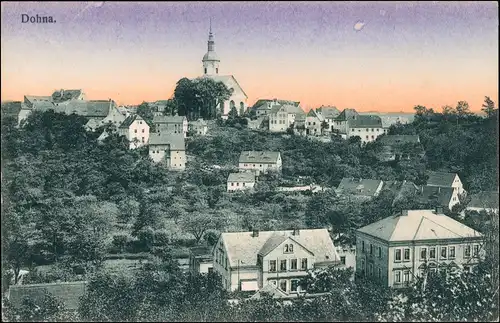 Ansichtskarte Dohna Stadtpartie - Häuser  b Dresden Heidenau  1913