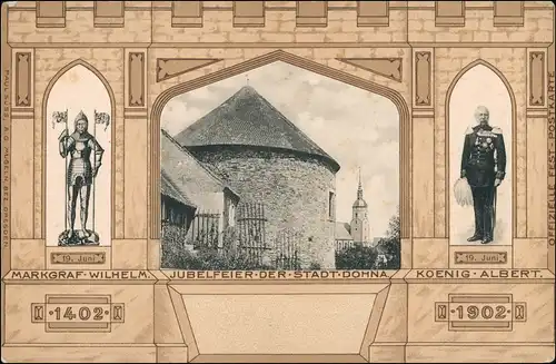 Ansichtskarte Dohna 500 Jahre 3 Bild Dresden Heidenau  1902