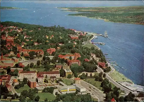 Ansichtskarte Kiel Conti-Hansa-Hotel am Schloßgarten vom Flugzeug aus 1963