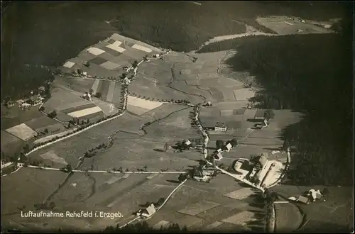 Ansichtskarte Rehefeld-Altenberg (Erzgebirge) Luftbild aus großer Höhe 1928