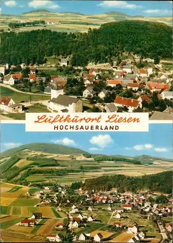 Ansichtskarte Liesen-Hallenberg 2 Bild - Panorama 1969