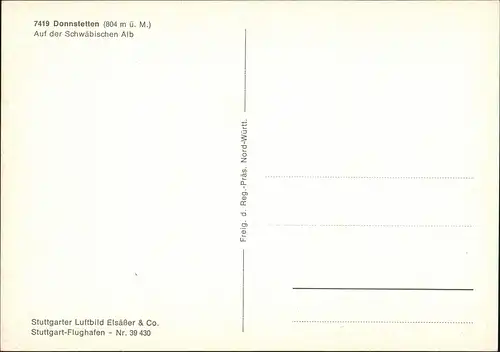 Donnstetten Luftbild Überflug Ort Luftaufnahme (Schwäbische Alb) 1970