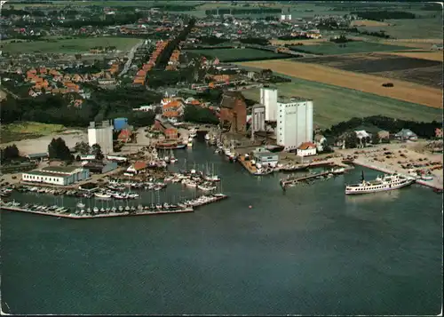 Ansichtskarte Burgstaaken (Fehmarn) Luftbild Hafen 1977