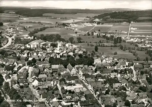 Brakel Gesamtansicht vom Flugzeug aus, Luftaufnahme, Luftbild 1969