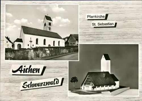 Aichen-Gutenburg KATH. PFARRKIRCHE ST. SEBASTIAN in Aichen Schwarzwald 1960