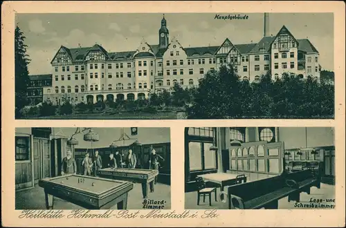 Hohwald (Sachsen) 3 Bild Hauptgebäude Billardraum Schreibzimmer 1927