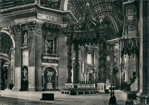 Cartoline Rom Roma Interno Basilica di S. Pietro 1962