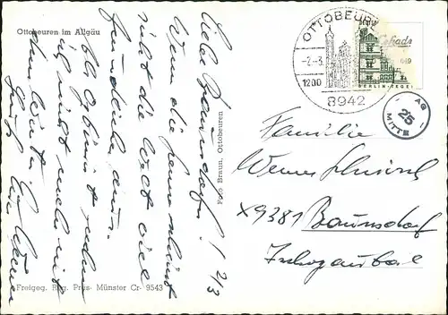 Ansichtskarte Ottobeuren Luftbild 1978