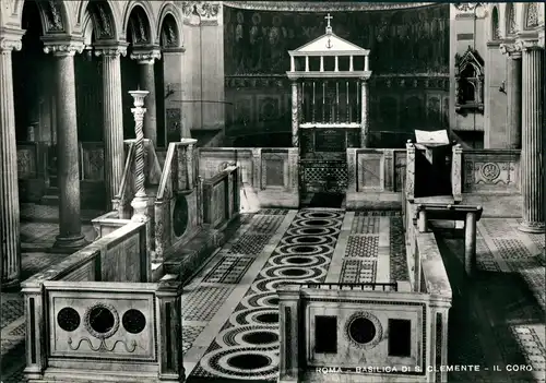Cartoline Rom Roma Basilica of St. Clement - The Choir 1962