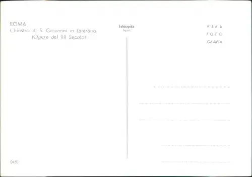 Cartoline Rom Roma Chiostro di S. Giovanni in Laterano 1962