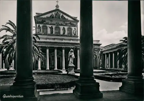 Cartoline Rom Roma BASILICA DI SAN PAOLO Quadriportico 1962