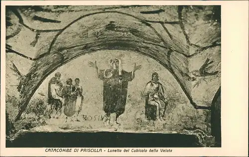 Rom Roma CATACOMBE DI PRISCILLA - Lunetta del Cubicolo della Velata 1933