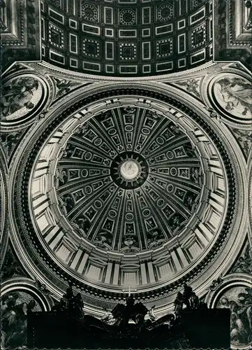 Cartoline Rom Roma Interno della cupola di S. Pietro 1962