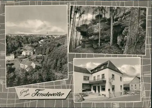 Ferschweiler 3 Echtfoto-Ansichten u.a. Gasthaus, Gaststätte 1963